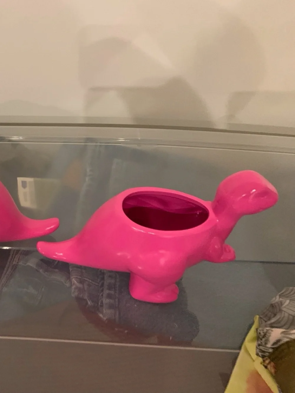 Target Set of 2 Hot Pink Small Ceramic Dinosaur Caddy Planters